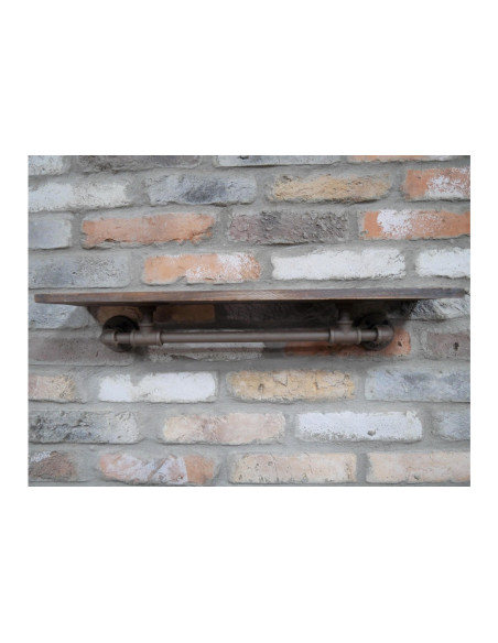 Tablette en bois avec support en métal Indus