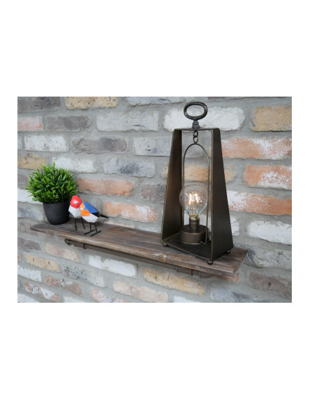 Tablette en bois avec support en métal Indus