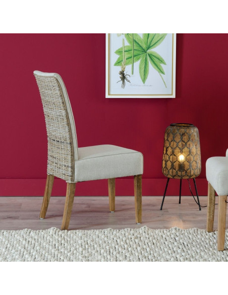 Chaise naturelle beige