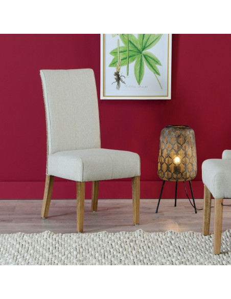 Chaise naturelle beige