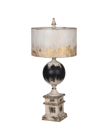 Grande lampe en métal effet antique 80 cm H