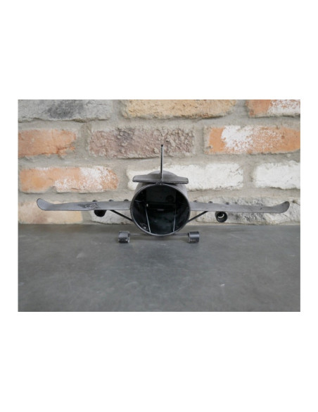 Horloge avion métal gris