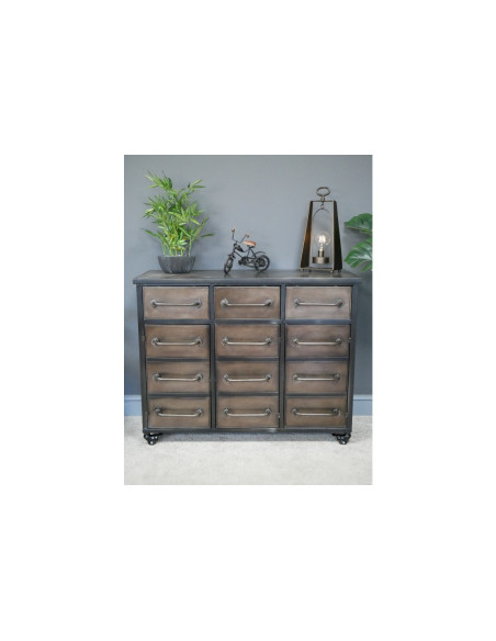 Buffet industriel métallique sur roues