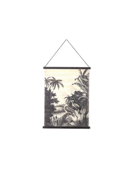 Déco murale rectangulaire Jungle en bambou 85 cm H