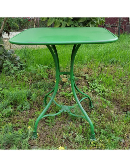 Table d'appoint carrée en fer forgé Arras 60 cm