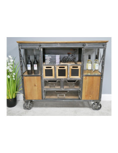 Buffet industriel sur roues...