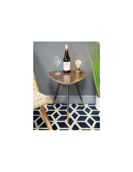 Table d'appoint avec plateau en marbre