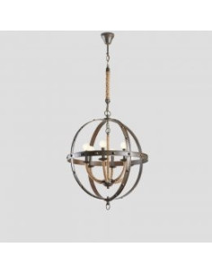 Lustre rond Industriel en...