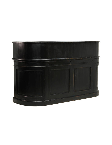 Comptoir de bar noir en bois rétro