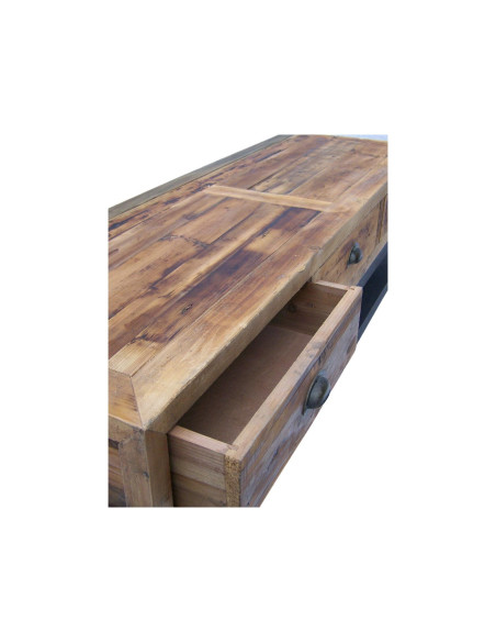 Meuble TV industriel vintage à tiroirs