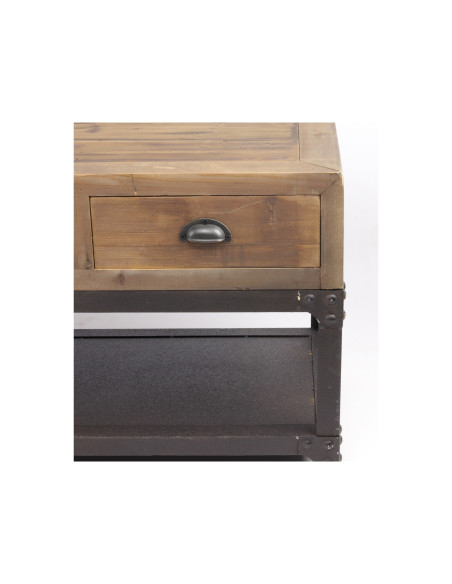 Meuble TV industriel vintage à tiroirs