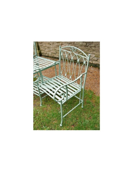 Double fauteuil de jardin avec table