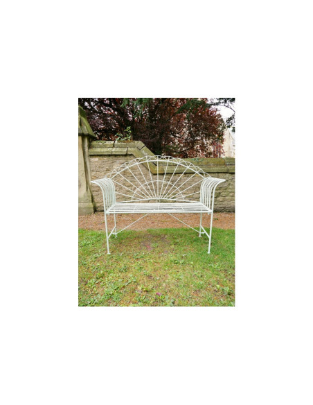 Banc de jardin en métal soleil