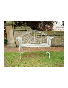 Banc de jardin en métal soleil 2