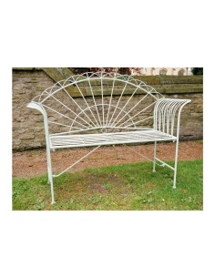 Banc de jardin en métal soleil