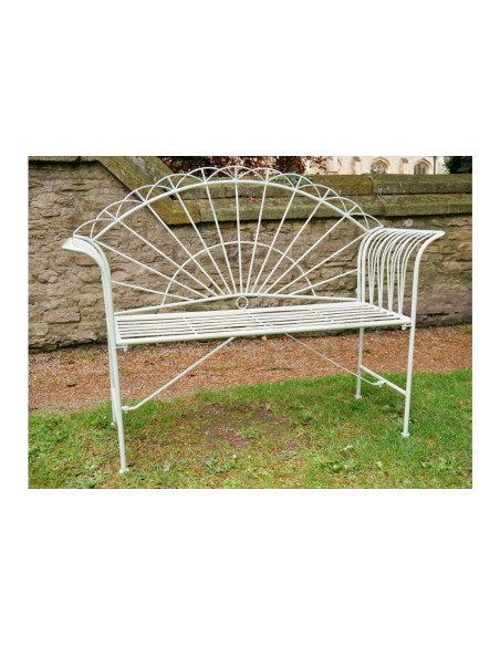 Banc de jardin en métal soleil