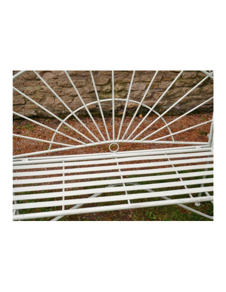 Banc de jardin en métal soleil