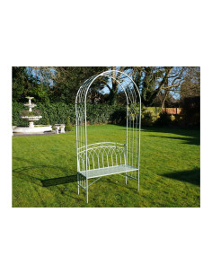 Banc de jardin en métal et...