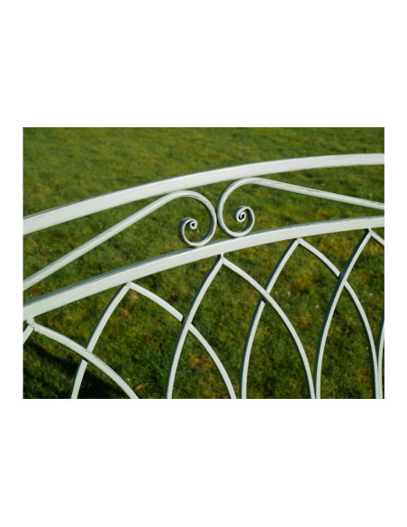 Banc de jardin en métal et arche