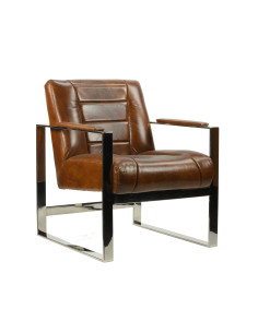 Fauteuil en cuir véritable...