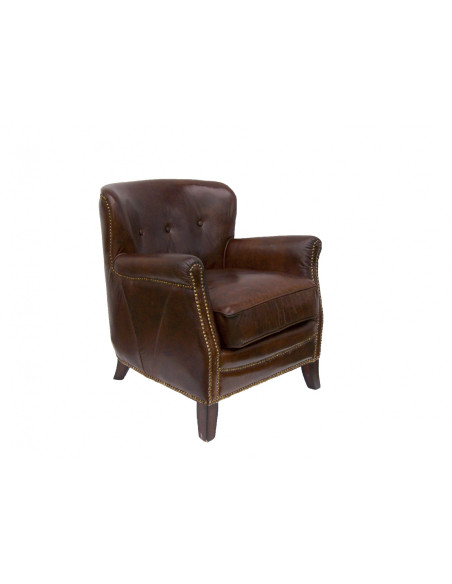 Fauteuil en cuir style anglais