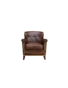 Fauteuil en cuir style anglais 2