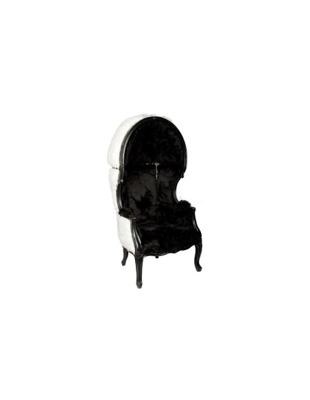 Fauteuil carrosse noir et blanc