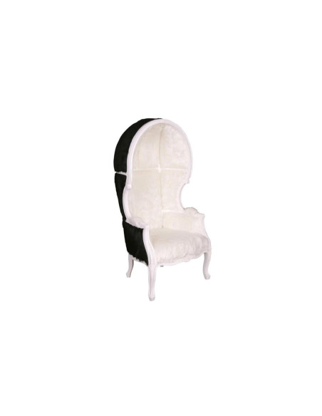 Fauteuil carrosse noir et blanc