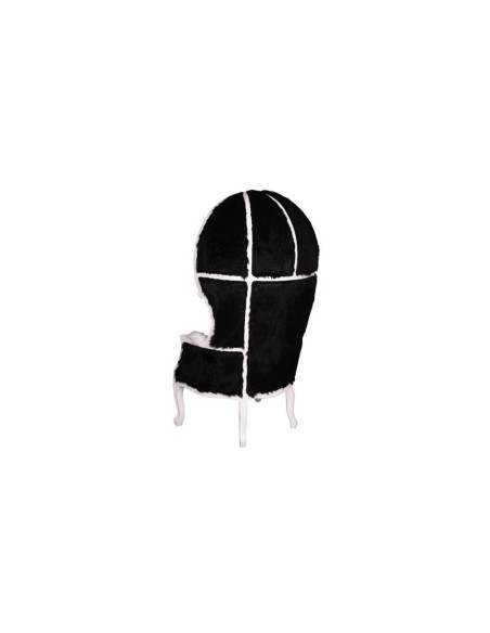 Fauteuil carrosse noir et blanc