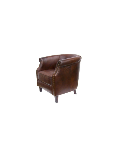 Fauteuil en cuir anglais