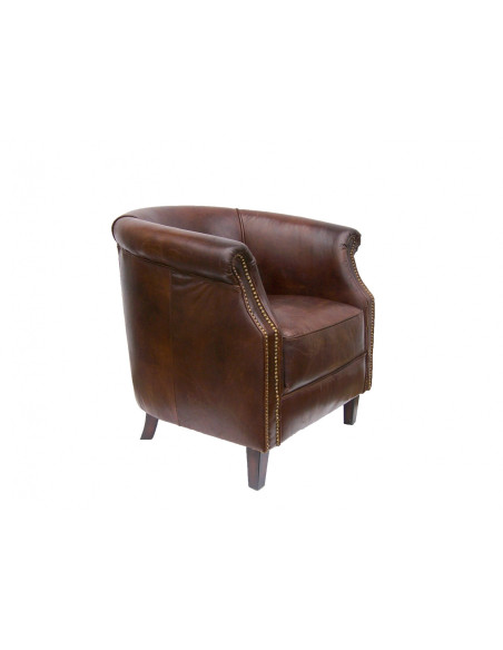 Fauteuil en cuir anglais