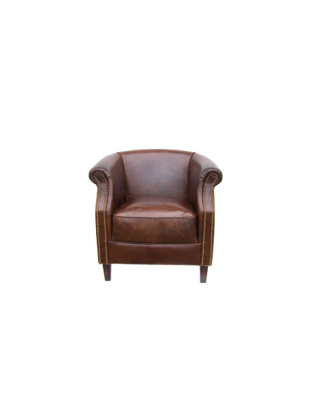 Fauteuil en cuir anglais