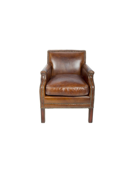 Fauteuil de détente en cuir véritable