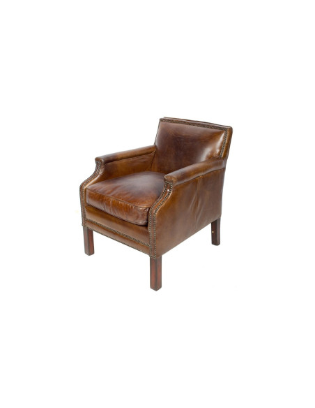 Fauteuil de détente en cuir véritable
