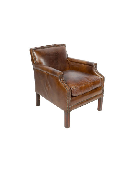 Fauteuil de détente en cuir véritable