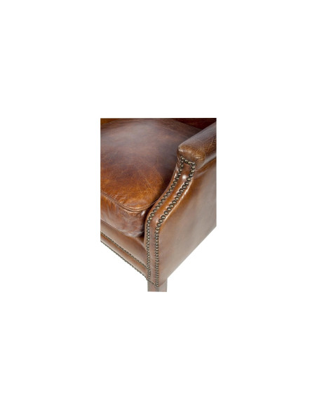 Fauteuil de détente en cuir véritable