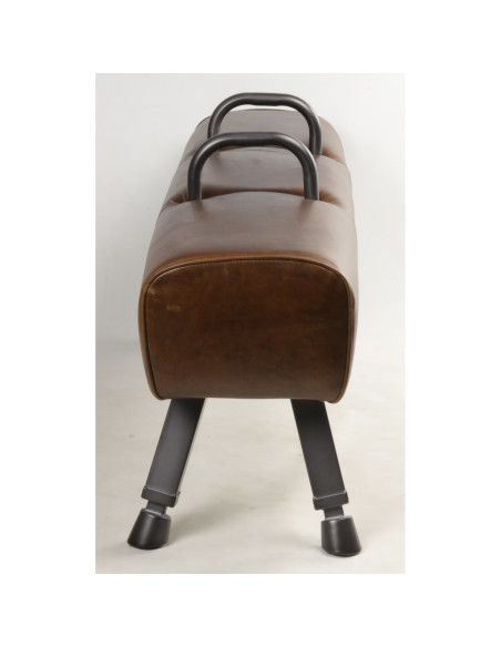 Banc en cheval d’arçon en cuir