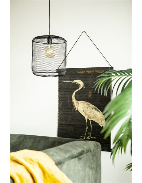 Déco murale rectangulaire Grue Cendrée