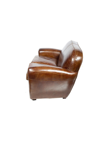 Canapé club 2 places en cuir