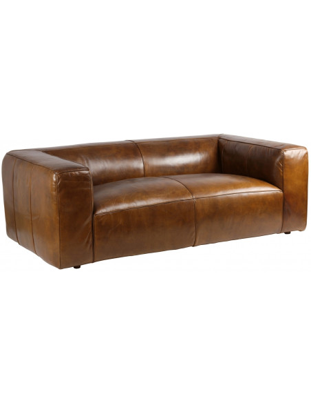 Canapé en cuir épuré très confortable