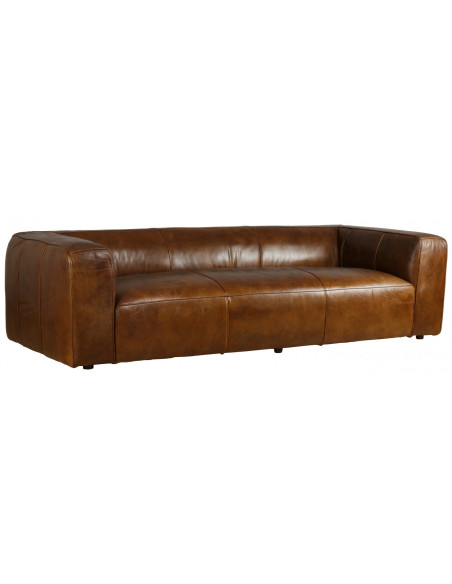 Canapé en cuir épuré très confortable