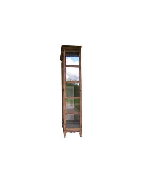 Armoire vitrée ancienne en bois recyclé