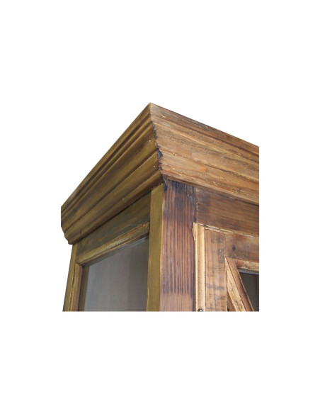 Armoire vitrée ancienne en bois recyclé