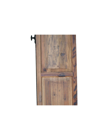 Armoire vitrine en pin vieilli