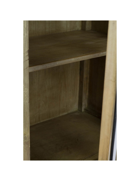 Meuble colonne vitré en bois