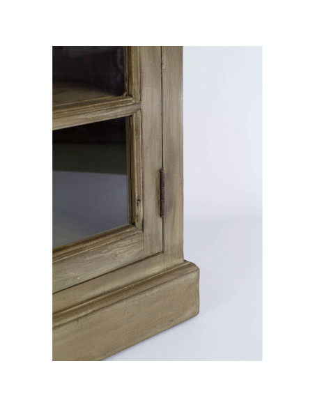 Meuble colonne vitré en bois