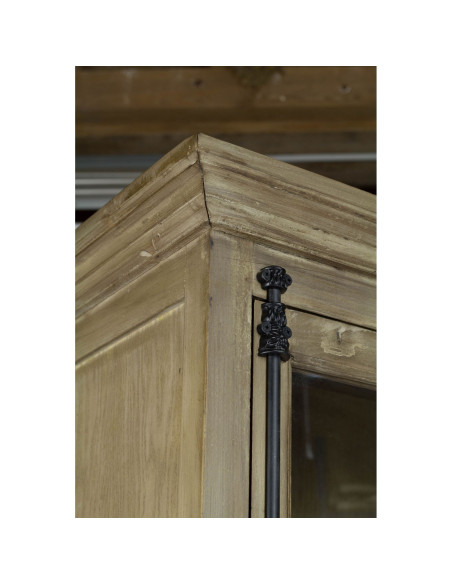 Meuble colonne vitré en bois