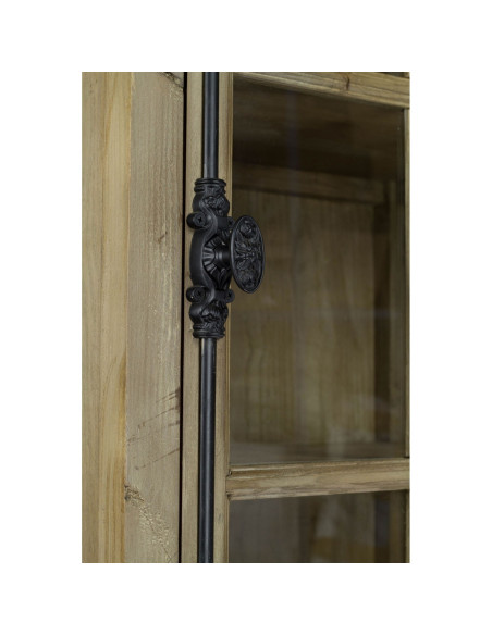 Meuble colonne vitré en bois
