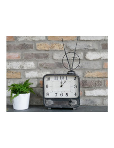 Horloge TV métal gris