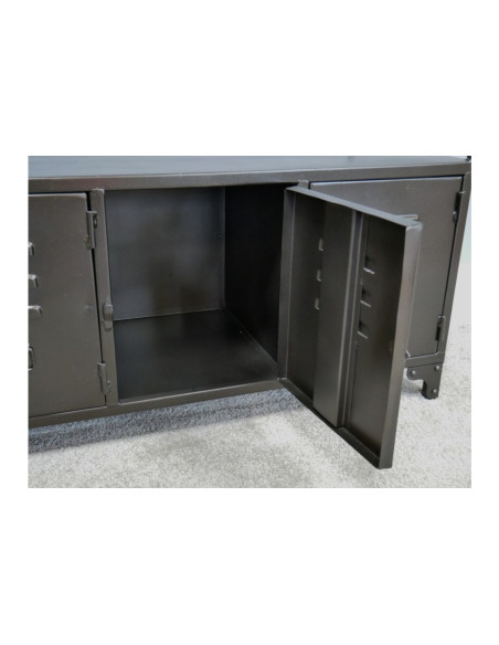 Meuble de rangement bas en métal